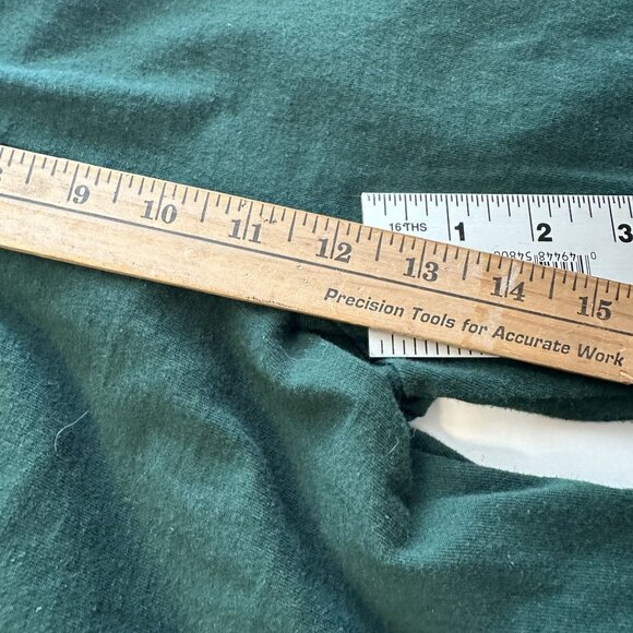 Vtg Mens Green Sweatpants Medium Cotton Wilson Joggers Drawstring Emblem Pockets - Picture 7 of 10